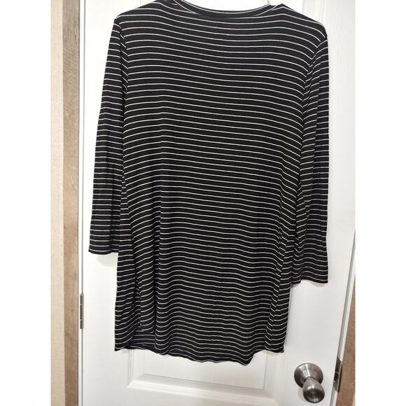 Womens Maurices Black and White Stripe Tunic sz M - Picture 3 of 3